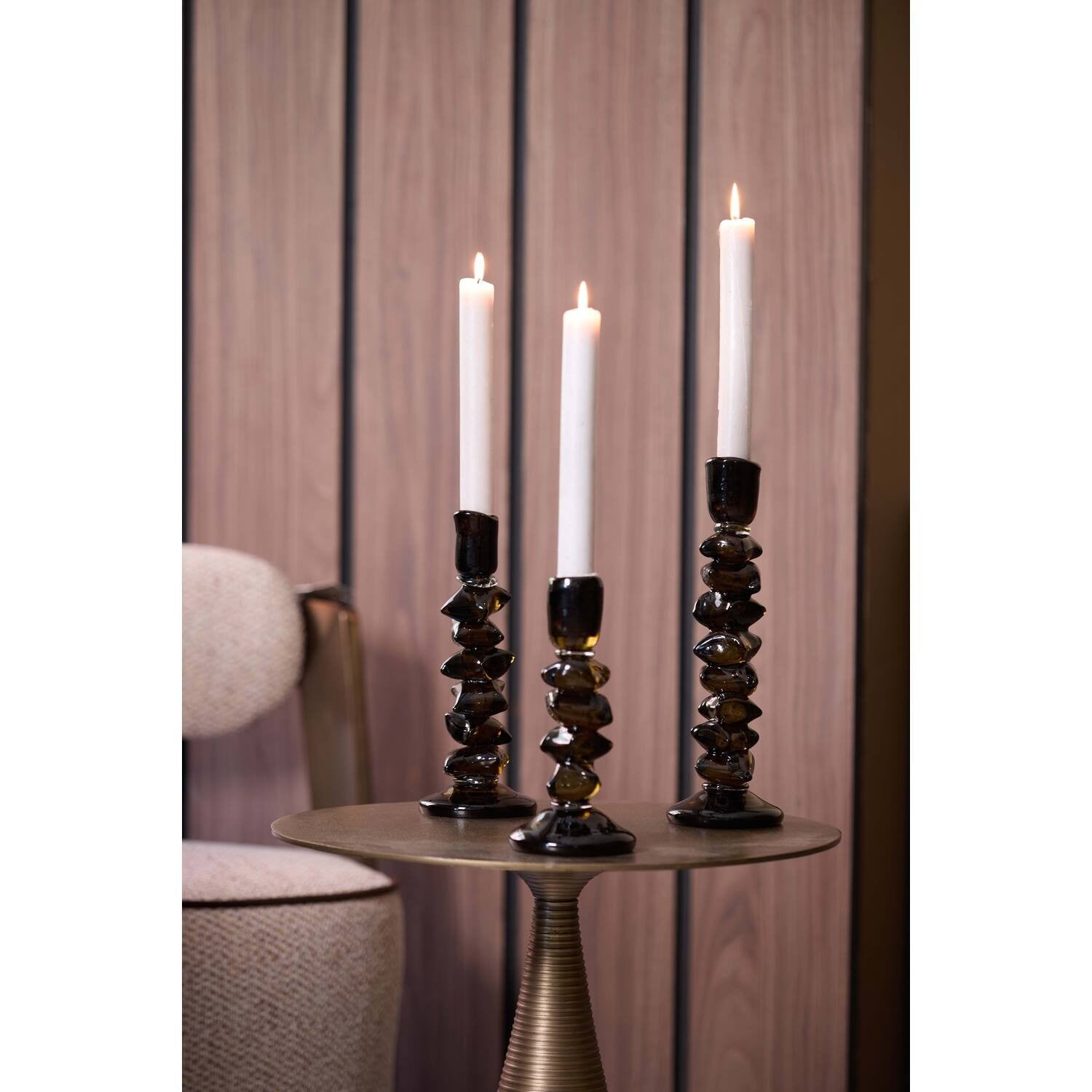 Bougeoir ESTIME L - vert olive, Light & Living, visuel 4