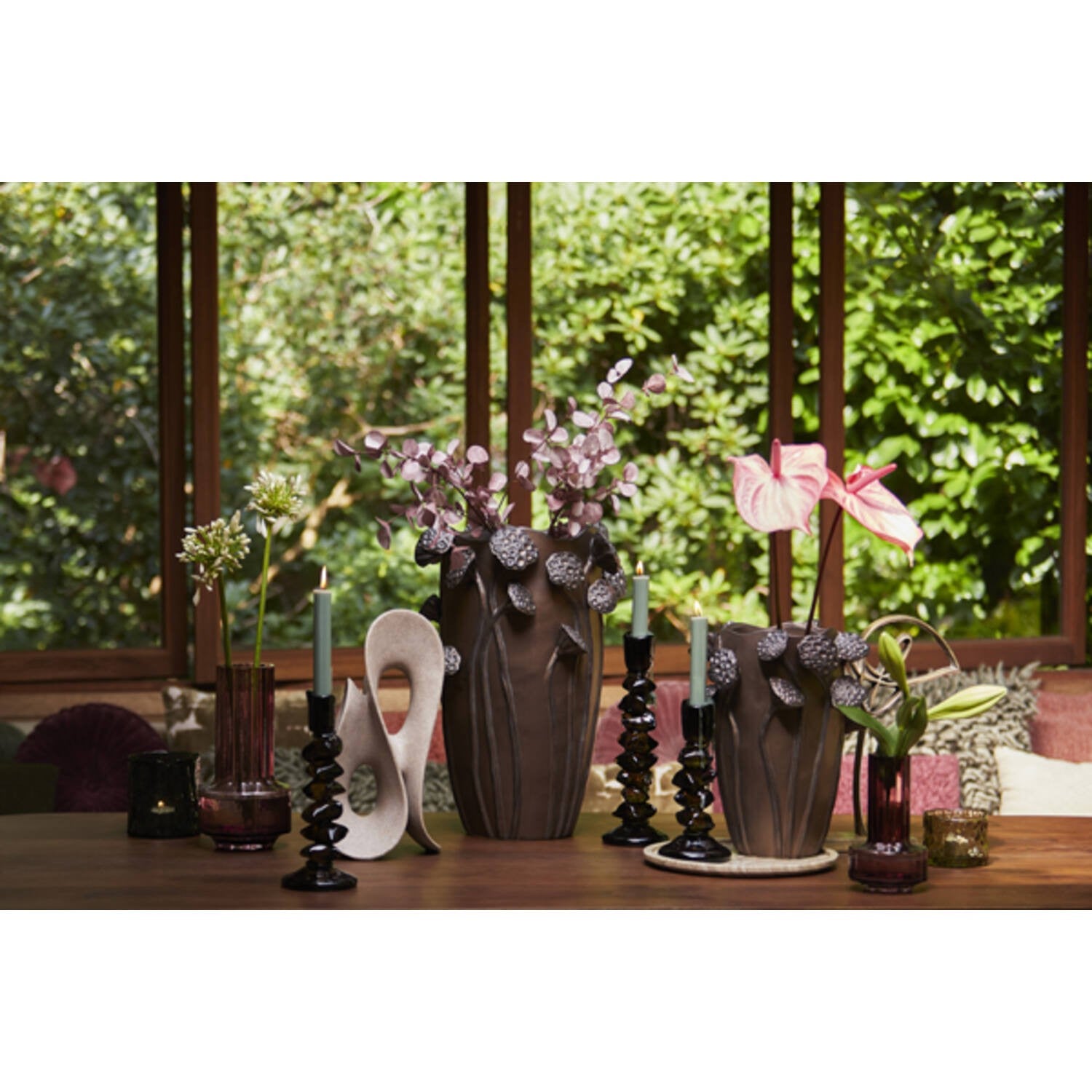Bougeoir ESTIME L - vert olive, Light & Living, visuel 5