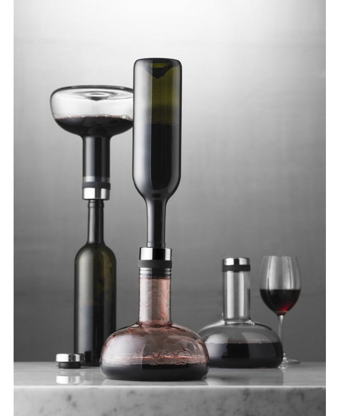 Carafe à vin verre transparent/steel, Menu, visuel 3