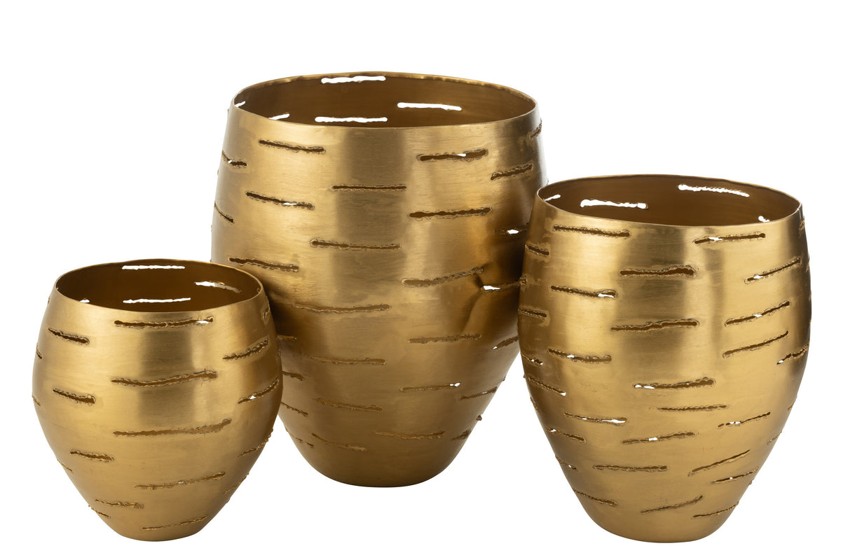 Cache-pot DENTELLE Gold L, Jolipa, visuel 2