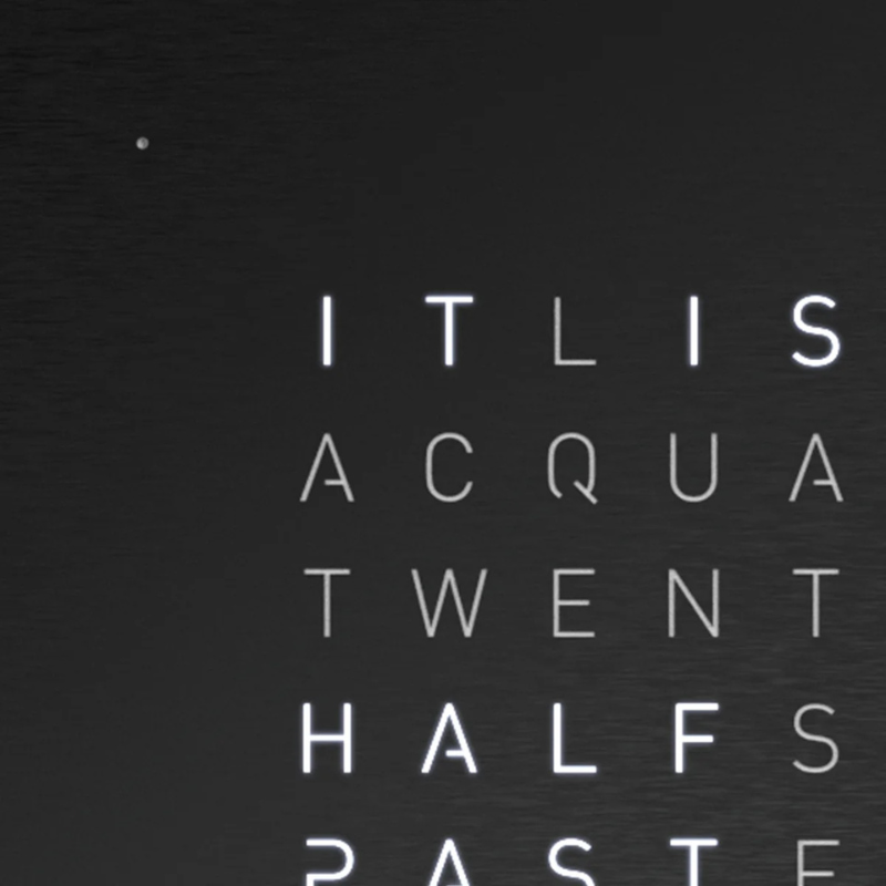 Horloge de table Earth 13,5 - Deep Black, Qlocktwo, visuel 3