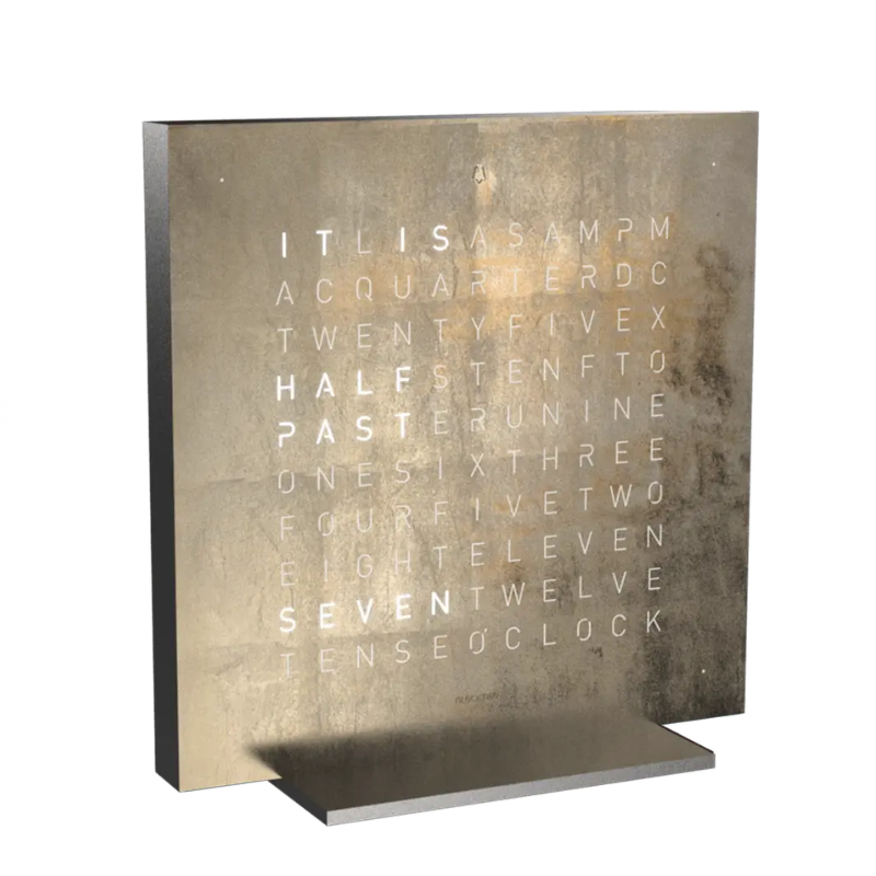 Horloge de table Touch - Silver&Gold, Qlocktwo