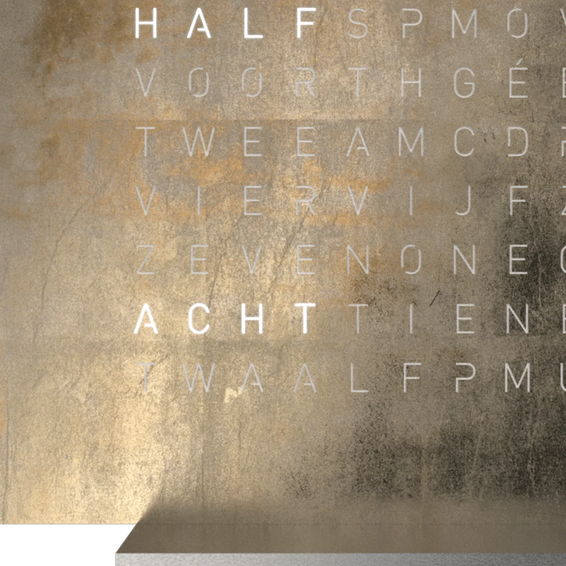 Horloge de table Touch - Silver&Gold, Qlocktwo, visuel 2