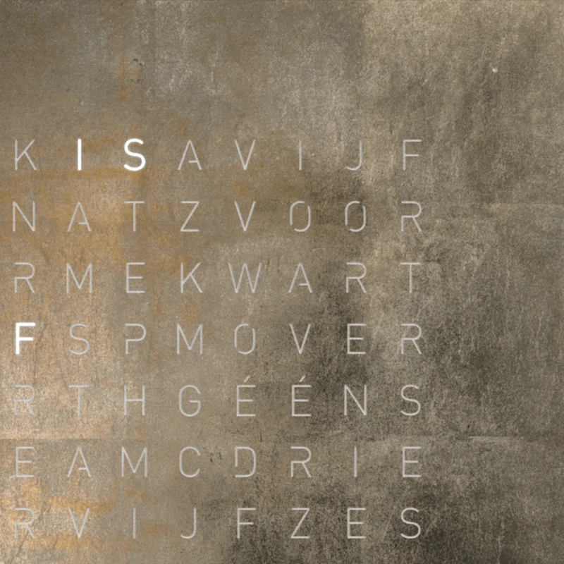 Horloge de table Touch - Silver&Gold, Qlocktwo, visuel 4
