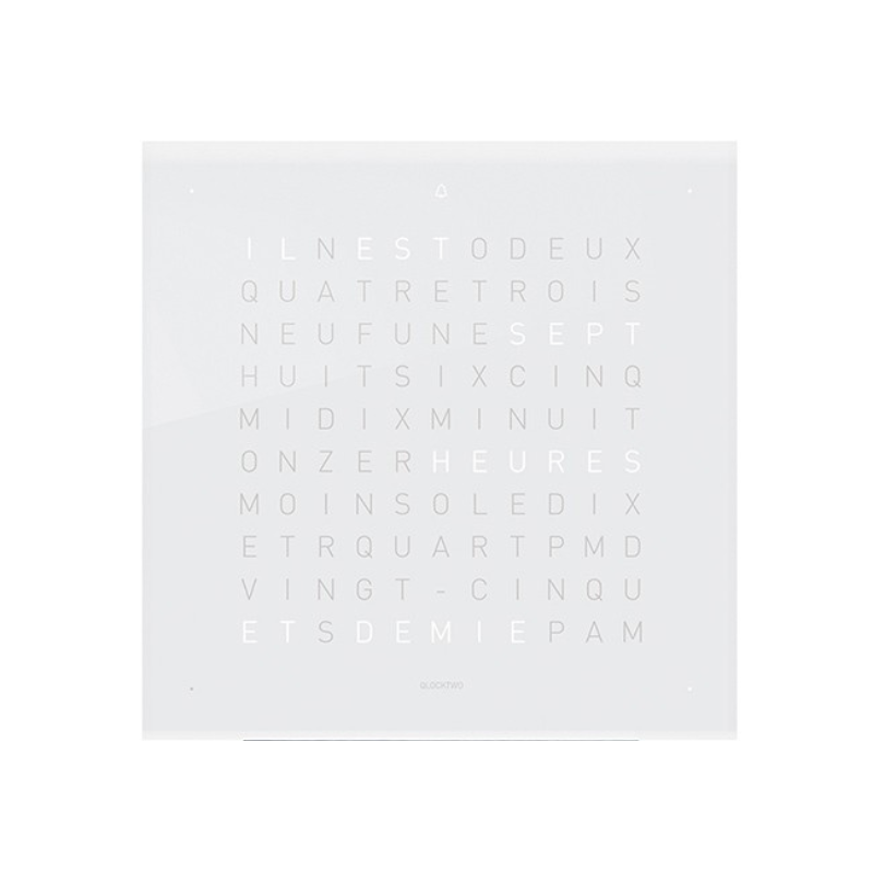 Façade acrylique Qolor pour horloge de table Earth 13,5, Qlocktwo