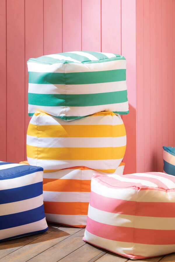 Pouf Summer rayures 45x45x35cm, Jolipa, visuel 12