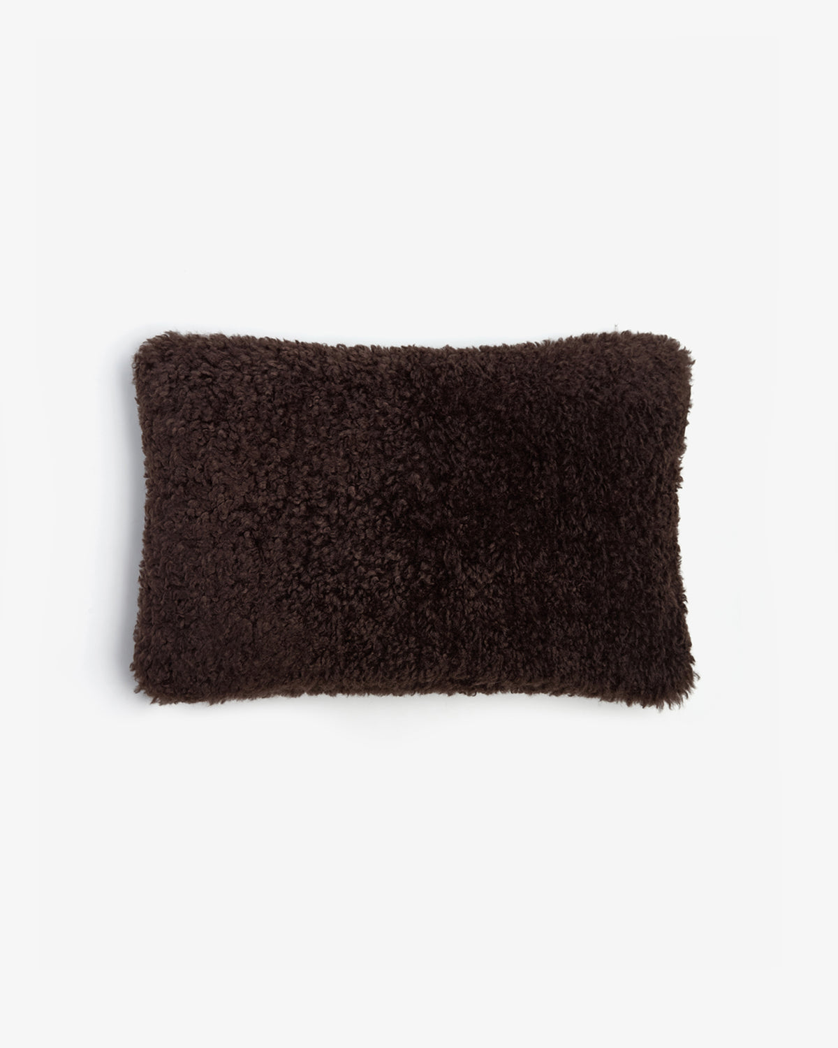 Coussin Apparis Cicly 30x50 cm, coloris Bouclette brown