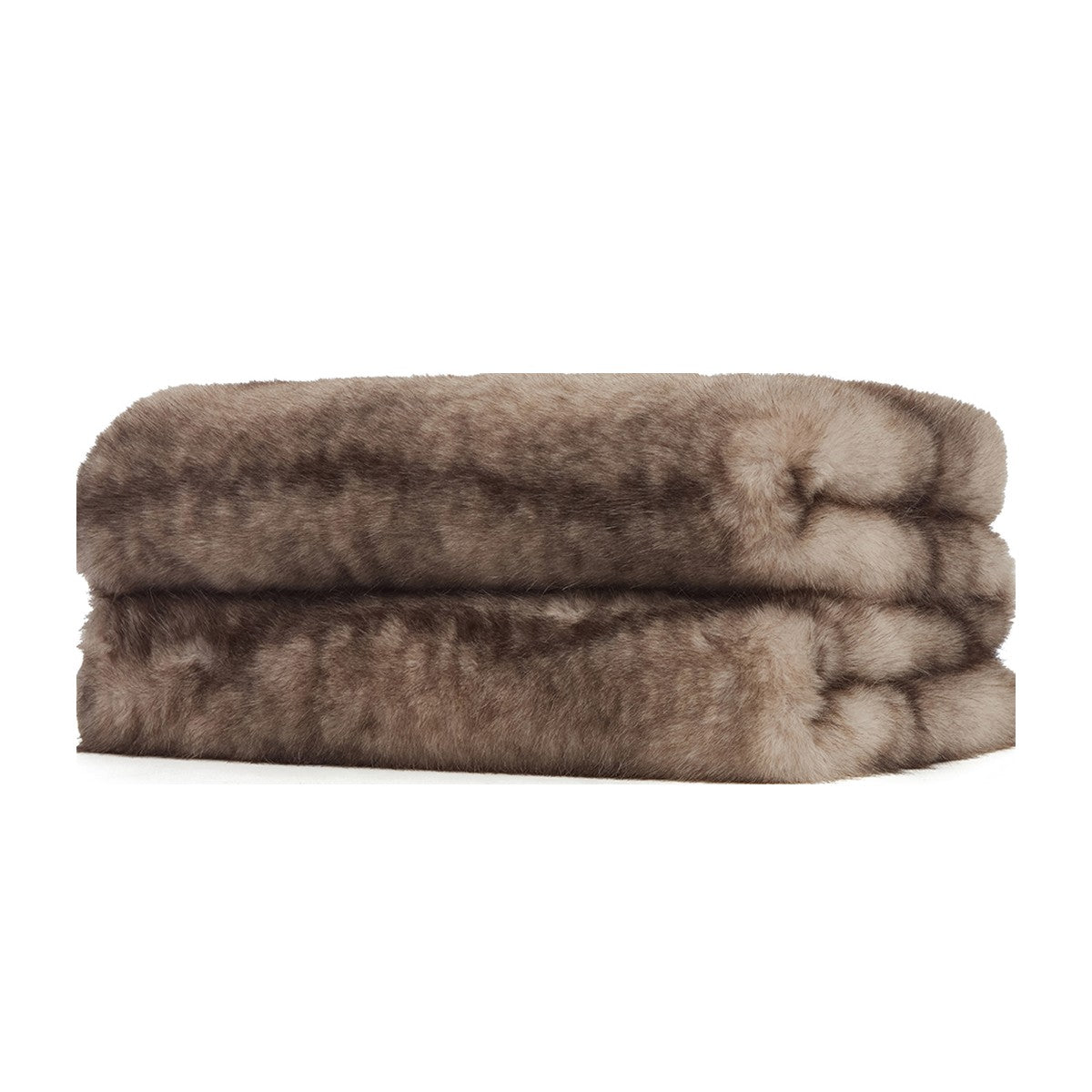 Plaid Apparis Brady en fausse fourrure, coloris Vison gris